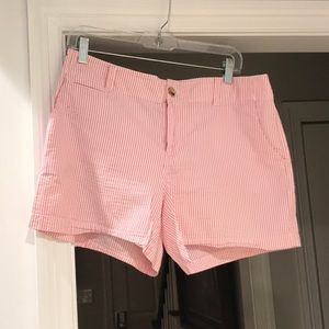Vineyard Vines pink seersucker shorts